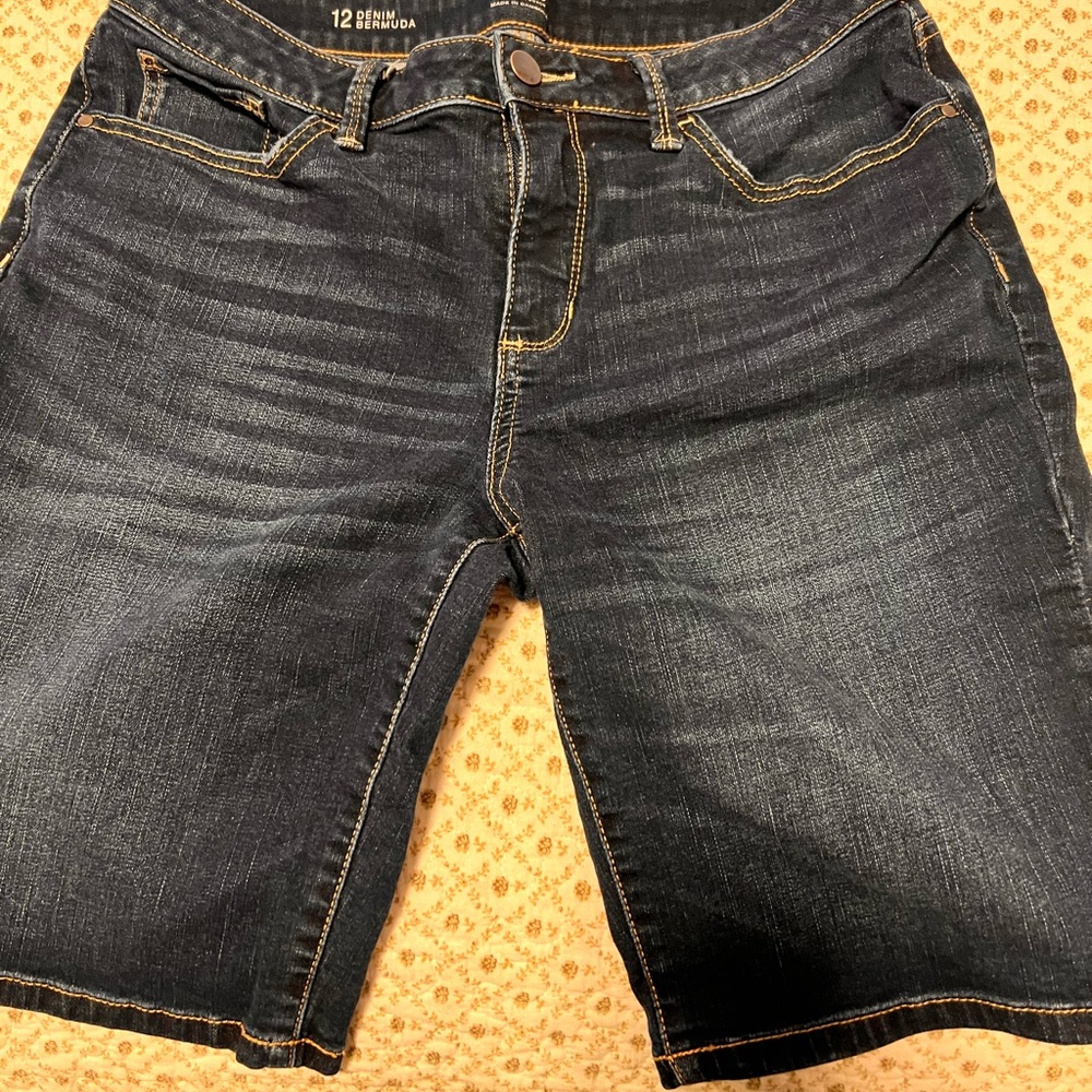 a.n.a Blue Bermuda Shorts Relaxed Denim Look